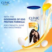 Clinic Plus Strength and Shine with Egg Protein Shampoo for Smooth and Healthy Hair (650 ml)