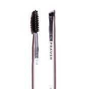 Praush Beauty 2 in 1 Brow Spoolie and Angled Brow Brush- P15 (1Pc)