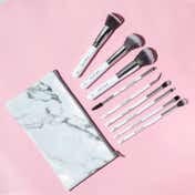 Praush Beauty 9 Pcs Professional Makeup Brush Set For Face & Eyes With Makeup Pouch
