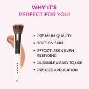 Praush Beauty Professional Flat Top Foundation Kabuki Brush - P03 (1Pc)