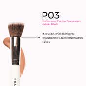 Praush Beauty Professional Flat Top Foundation Kabuki Brush - P03 (1Pc)