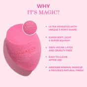 Praush Beauty Rose Super Soft Flat Front Sponge - Pink (1Pc)