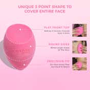 Praush Beauty Rose Super Soft Flat Front Sponge - Pink (1Pc)
