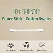 Tulips Premium Paper Stick Cotton Buds With Jar - (100Pcs)