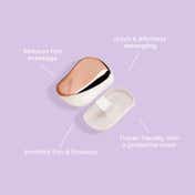 Tangle Teezer Compact Styler Detangling Hairbrush - Rose Gold-Ivory