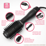 Alan Truman Compact Blow Brush - Black (1 Pc)