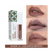 Just Herbs Ayurvedic Matte Liquid Lipstick - 12 Liquorice Brown (2 ml)