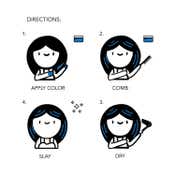 Paradyes Temporary One Wash Hair Color - Denim Blue (45g)