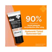 The Derma Co 1% Hyaluronic Tinted Sunscreen Gel With SPF 60 PA++ (30g)