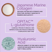 Wellbeing Nutrition Skin Fuel Japanese Collagen Peptides, L-Glutathione, Antioxidants | Hyaluronic Acid, Grape Seed, Vitamin E