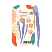 Zlade Summer Face And Eyebrow Razor with Protective Caps for Women (3 pcs)