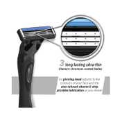 Zlade Hyperglide3 Advanced Shaving System For Men - (5Pcs) (1 Razor Handle + 4 Cartridges)