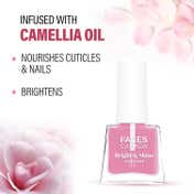 Faces Canada Bright & Shine Nail Coat, Protects & Strengthens Nails, Camellia Oil (5 ml)