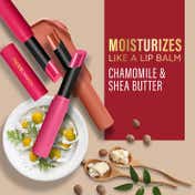 Faces Canada Long Stay 3-in-1 Matte Lipstick - Romantic Maroon 01, 8HR Stay, Primer-Infused (2 g)