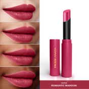 Faces Canada Long Stay 3-in-1 Matte Lipstick - Romantic Maroon 01, 8HR Stay, Primer-Infused (2 g)