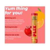 Plix Apple Cider Vinegar Effervescent Tablets with Mother Orange Squeeze (15 Tablets)