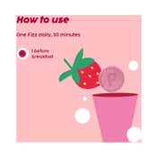 Plix Glutathione Skin Glow Effervescent Tablets 500Mg Strawberry Flavour (30 Tablets)
