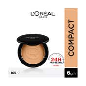 L'Oreal Paris Infallible 24H Oil Killer High Coverage Compact Powder SPF 32 PA +++ - 105 Fair Linen (6g)