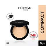 L'Oreal Paris Infallible 24H Oil Killer High Coverage Compact Powder SPF 32 PA +++ - 110 Rose Vanilla (6g)