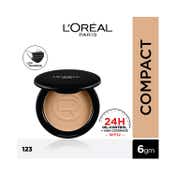 L'Oreal Paris Infallible 24H Oil Killer High Coverage Compact Powder SPF 32 PA +++ - 123 Natural Vanilla (6g)