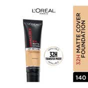 L'Oreal Paris Infallible 32H Matte Cover Liquid Foundation - 140 Neutral Undertone (30 ml)