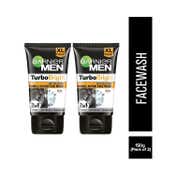 Garnier Men Turbo Bright Anti-Pollution Double Action Face Wash - (2 Pcs)