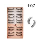 Bronson Professional Eyelash Set 3D False Long & Natural Eye Makeup L07 (10 Pair)