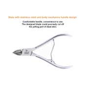 Bronson Professional Cuticle Remover-Nail Cutter Clippers with Super Sharp Curved Blade - Silver (1Pc)