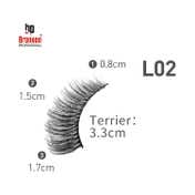Bronson Professional Eyelash Set 3D False Long & Natural Eye Makeup L02 (10 Pair)