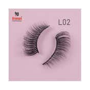 Bronson Professional Eyelash Set 3D False Long & Natural Eye Makeup L02 (10 Pair)