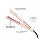 WINSTON Corded Hair Straightener Flat Iron Adjustable Temperature Setting 50W - Pink (1 pc)