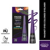 Faces Canada Magneteyes Color Eyeliner - Dramatic Purple, 4ml, Glossy Finish, 24HR Long-lasting (4 ml)