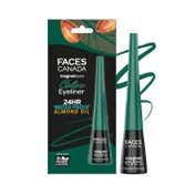 Faces Canada Magneteyes Color Eyeliner - Elegant Green, Glossy Finish, 24HR Long-lasting (4 ml)
