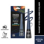 Faces Canada Magneteyes Color Eyeliner - Dazzling Blue, Glossy Finish, 24HR Long-lasting (4 ml)