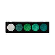 Profusion Cosmetics 5 Shade Glitter Eye Shadow Pallete - Emerald Gems (4.5 g)
