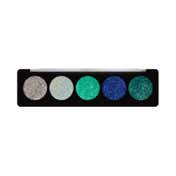 Profusion Cosmetics 5 Shade Glitter Eye Shadow Pallete - Aqua Gems (4.5 g)