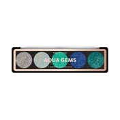 Profusion Cosmetics 5 Shade Glitter Eye Shadow Pallete - Aqua Gems (4.5 g)