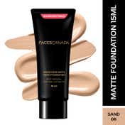 Faces Canada Weightless Matte Finish Foundation - Sand, Anti-Ageing, Non-Clog Pores (15 ml)