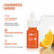 Plum 15% Vitamin C Glow Face Serum Dermat Tested Fight Dark Spots, Pigmentation & Dull Skin (10ml)
