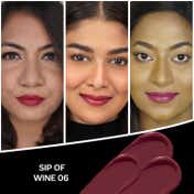 Faces Canada Comfy Matte Crème Lipstick, 8HR Long Stay, Intense Color - Sip Of Wine 06 (4.2 g)