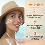 Faces Canada Sunscreen Lotion, SPF 50 PA+++, 1% Hyaluronic Acid & Vitamin C, No White Cast (100 ml)