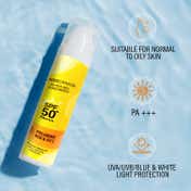 Faces Canada Water Gel Sunscreen, SPF 50 PA+++, 1% Hyaluronic Acid & Vitamin C, No White Cast (50 g)