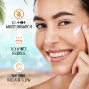 Faces Canada Water Gel Sunscreen, SPF 50 PA+++, 1% Hyaluronic Acid & Vitamin C, No White Cast (50 g)