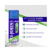 VI-JOHN Shaving Foam With Vitamin E Enriched & Antibacterial Properties For Sensitive Skin (400g)
