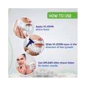 VI-JOHN Shaving Foam With Vitamin E Enriched & Antibacterial Properties For Sensitive Skin (400g)