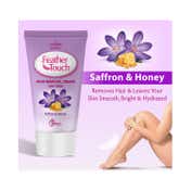 VI-JOHN Feather Touch Hair Removal Cream With Honey & Saffron Tube For Dry Skin (40g)
