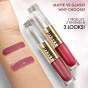 Lakme 9 To 5 Double Duty Matte to Glass Liquid Lip - Fiery Red (7.6 ml)