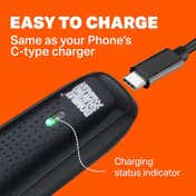 Bombay Shaving Company Beard Trimmer For Men with USB Fast Charging - Black (160 g)