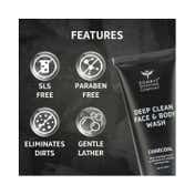 Bombay Shaving Company Charcoal Deep Clean Face & Body Wash (200ml)