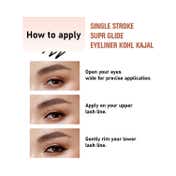 Matt Look Single Stroke Super Glide Eyeliner Kohl Kajal - Ash Brown (1.3 g)
